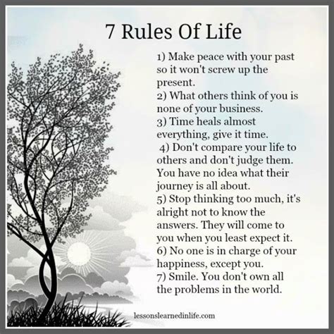 Wisdom Quotes Lessons Learned In Life 7 Rules Of Life Omg