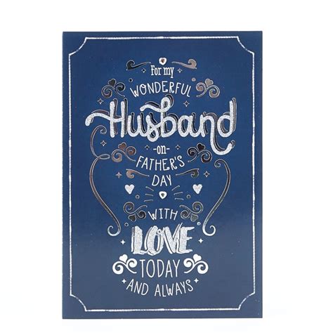 Show your husband or partner how much you appreciate the love and support he brings to your family. Father's Day Card - Handmade Husband Silver | Card Factory