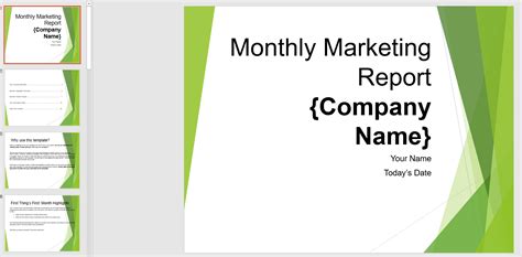 Monthly Marketing Reporting Powerpoint Template