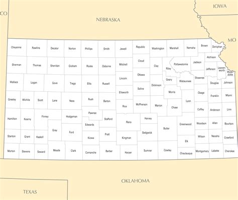 Kansas County Map