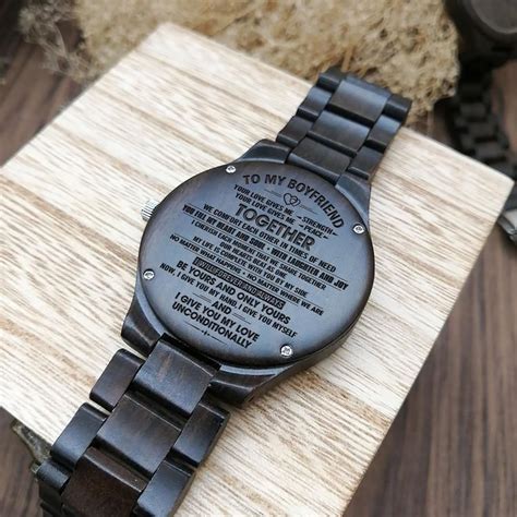Boyfriend Engraved Wooden Watch