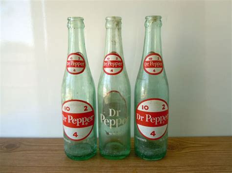 3 Vintage 1960s Dr Pepper Glass Bottle Soda Bottle 10 2 4 Dr Pepper