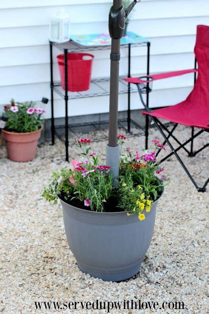 However, they have one main disadvantage: DIY Umbrella Stand & Planter | Planters, Backyard patio furniture, Umbrella stand
