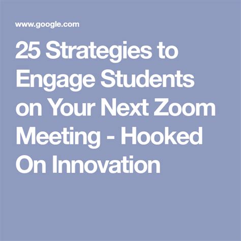 25 Strategies To Engage Students On Your Next Zoom Meeting Hooked On