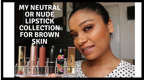 My Neutral Or Nude Lipstick Collection For Brown Skin Tone YouTube