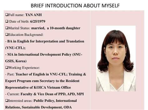 Ppt Brief Introduction About Myself Powerpoint Presentation Free