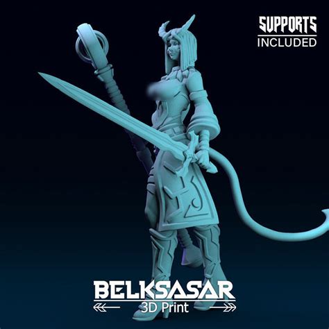Girl Tiefling Wizard Normal And Nude 3d Model 3d Printable Cgtrader