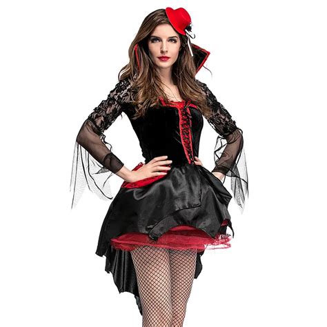 New Adult Women Sexy Halloween Party Vampire Witch Costumes Outfit