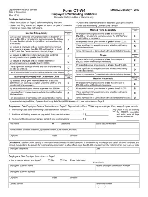 Ct W4 2023 Fill Out And Sign Online Dochub