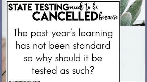 Petition · Cancel State Testing ·