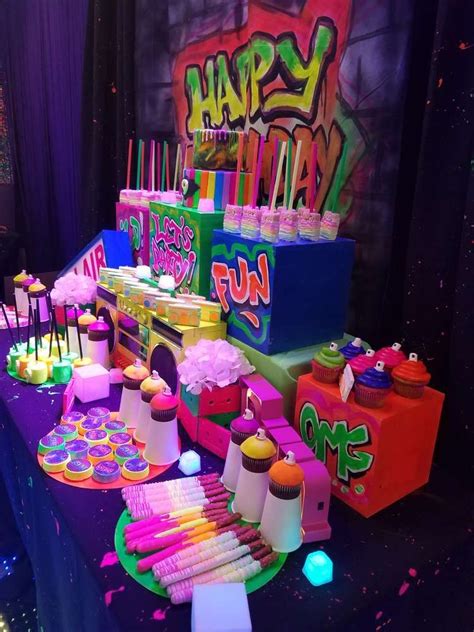 Hip Hop Birthday Party 80s Birthday Parties Neon Birthday Birthday