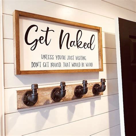 Get Naked Framed Wood Sign Unless You Re Just Visiting Etsy Canada