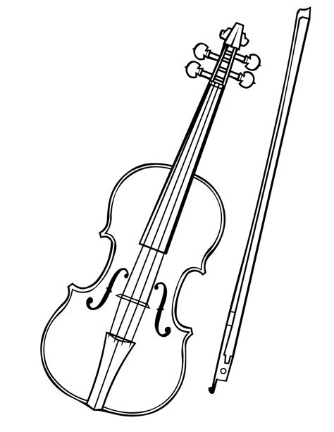 Violin Coloring Pages Kidsuki