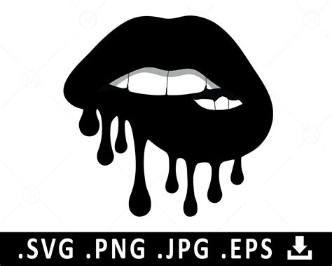 Dripping Lips SVG Sexy Valentines SVG Svg Files For Cricut Etsy