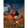 Scrooge McDuck ''Diving in Gold'' by Rodel Gonzalez Canvas Artwork ...
