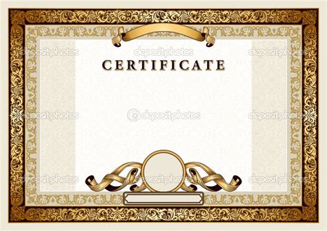 Certificate Template Gold Border Editable Design For Diploma In Vrogue