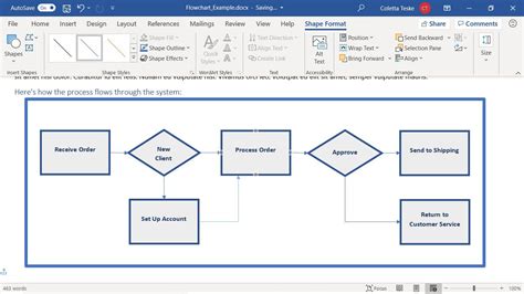 How To Draw A Process Flow Chart In Word Design Talk