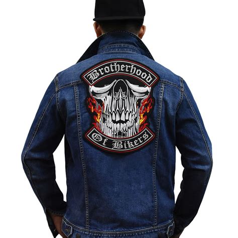 Skull Riders Large Biker Jacket Back Sew On Embroidered Patch