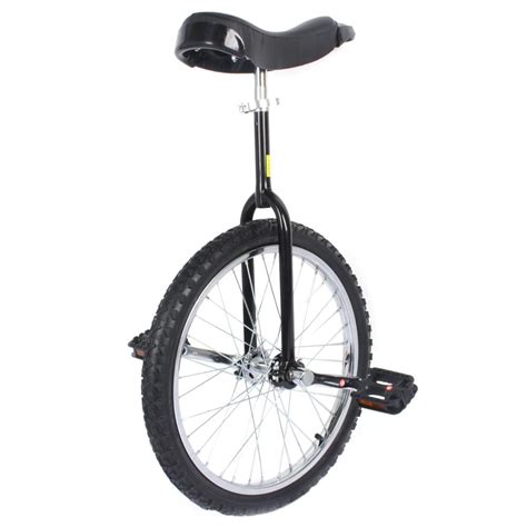 Herchr Unicycle Bike 20inch White Tire Chrome Unicycle Wheel Cycling