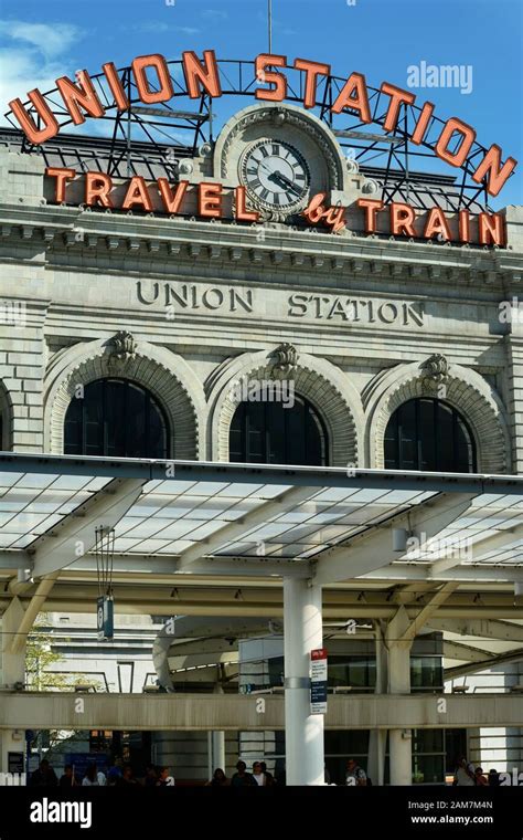 The Historic Union Station In Downtown Denver Colorado Is A Busy