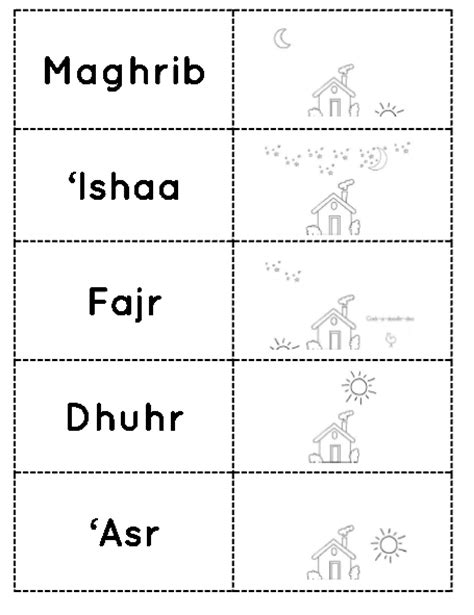 Learn The Names And Order Of The Five Daily Prayers Tj Islamic Studies