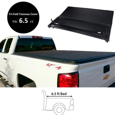 Beamnova Black Soft Tri Fold Pickup Bed Tonneau Cover For 1988 2017