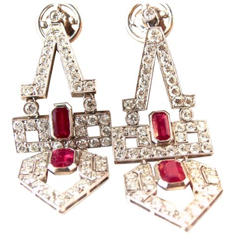 Art Deco Natural Pearl Diamond Platinum Drop Earrings At 1stDibs