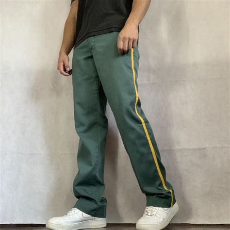 Vintage 80s Sea Green Dickies Pants Model Is 60 Depop
