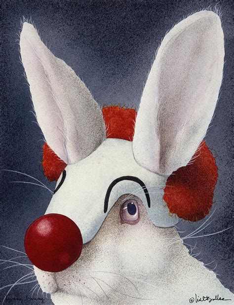 Funny Bunny Painting By Will Bullas Fine Art America
