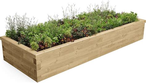 Woodblocx Raised Beds For Garden Rectangular Outdoor Wooden Planters