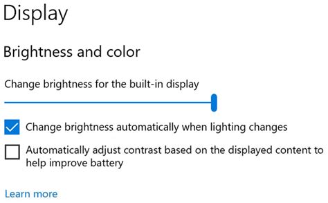 How To Enable Or Disable Adaptive Brightness In Windows 10