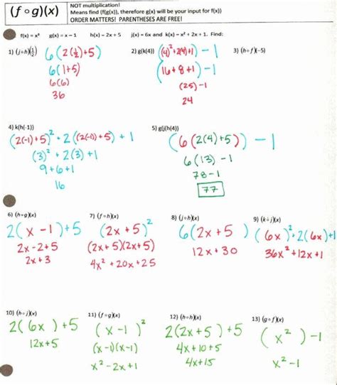 Key Features Of Functions Worksheet Answers