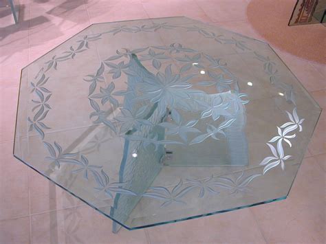 etched glass tables sans soucie art glass