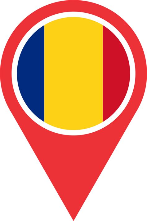 Romania Flag Pin Map Location Png 22109588 Png