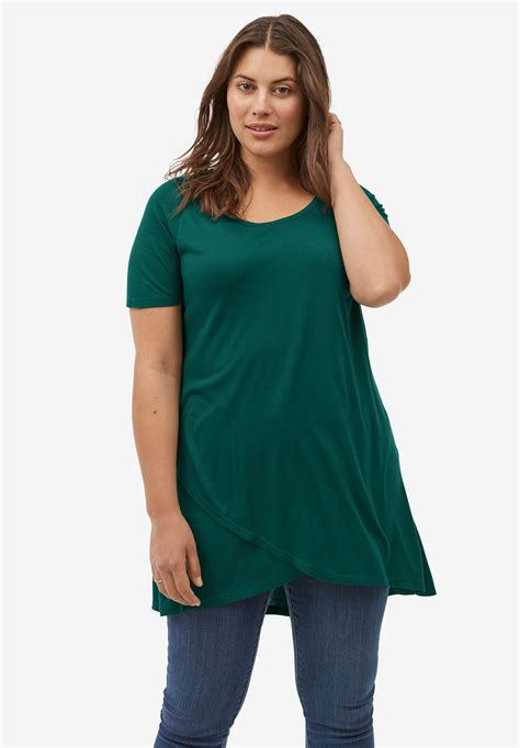 Tulip Hem Tunic By Ellos Plus Size Tops Jessica London