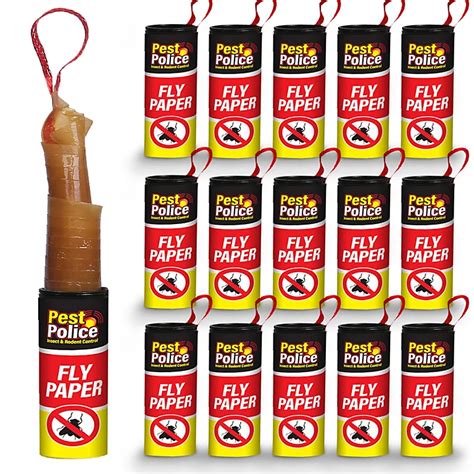 16pk Sticky Fly Papers For Indoors And Outdoor Safe And Effective Fly