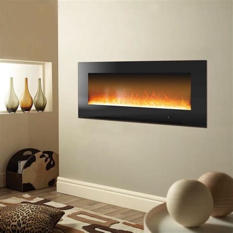 Wall Mounted Electric Fireplaces Electric Fireplaces The Home Depot