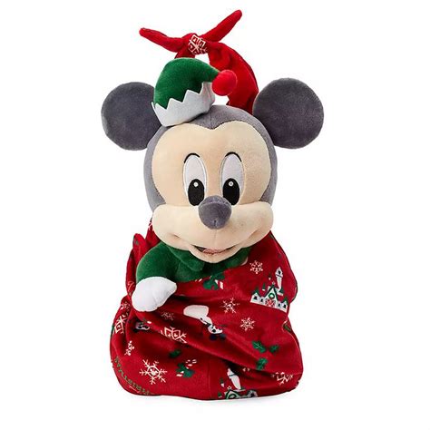 Disney Babies Plush Baby Holiday Mickey With Blanket Pouch 1st
