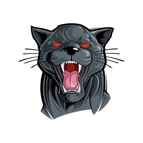 Printed Vinyl Angry Black Panther Stickers Factory