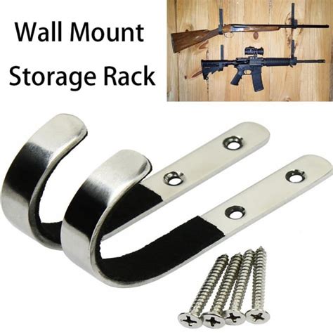 gun hanger rack shotgun rifle archery bow wall mount storage hooks gnh02 1 pair