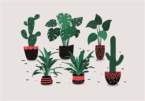 Potted Plant Vector 224360 Vector Art at Vecteezy