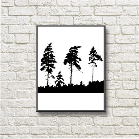 Items Similar To Trees Silhouettes Printable Instant Download Home