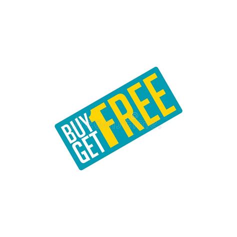 Buy One Get Free Promotion Sign Label Stock Vector Illustration Of