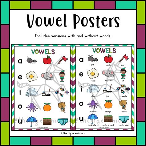 Vowel Posters • Teacha