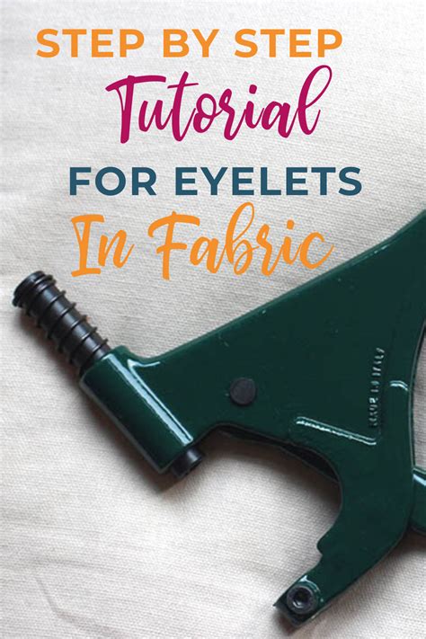 Perfect eyelets for related post : How To Put Eyelets In Fabric: A Step by Step Tutorial ...