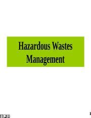 11 Hazardous Waste Management Ppt Hazardous Wastes Management JTC2033