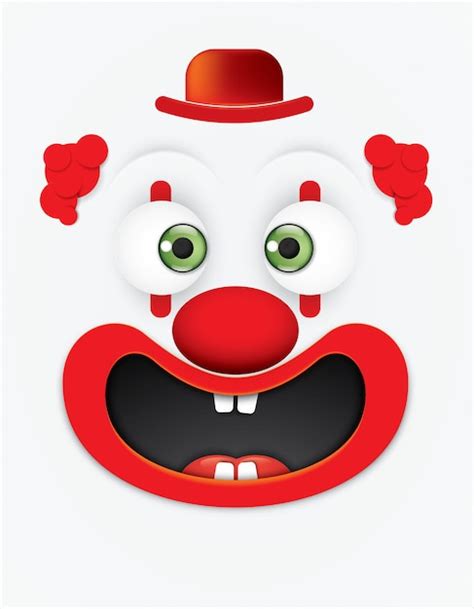 Premium Vector Cartoon Faces Cute Clown