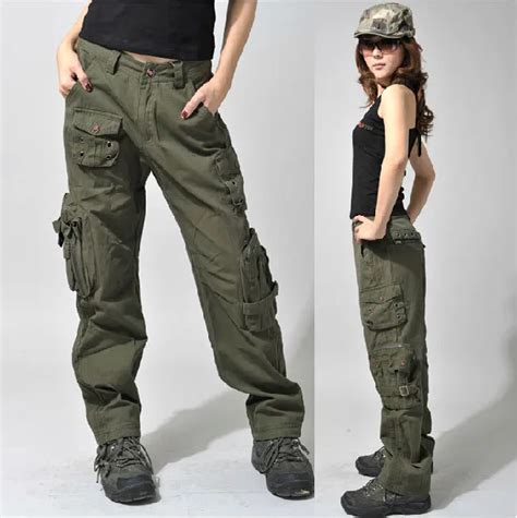 New 2015 High Quality Outdoor Army Fans Multi Pocket Women Army Fatigue Pants Women S Army Cargo