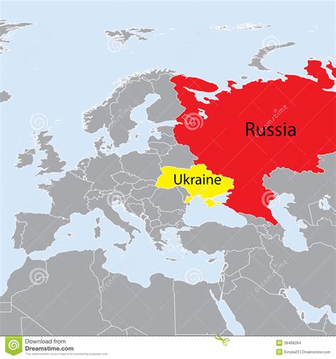 Op vakantie naar oekraïne ? De Kaart De Oekraïne En Rusland Van Europa Stock ...