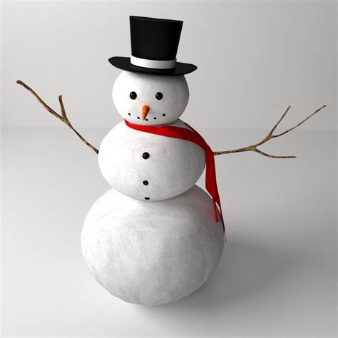 Snowman 3d Model Cgtrader